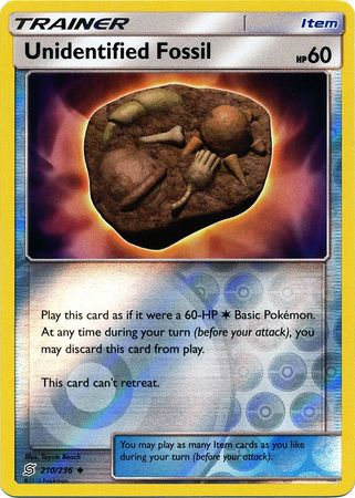 Unified Minds - 210/236 - Unidentified Fossil - Reverse Holo