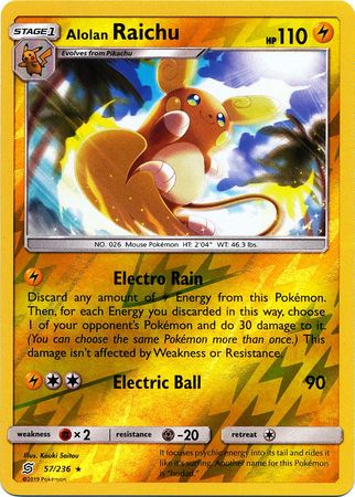 Unified Minds - 057/236 - Alolan Raichu - Reverse Holo