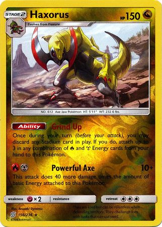 Unified Minds - 156/236 - Haxorus - Reverse Holo