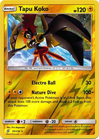 Unified Minds - 069/236 - Tapu Koko - Reverse Holo