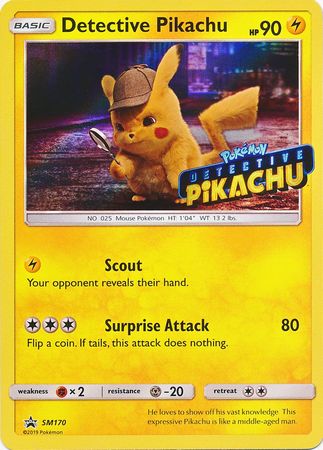 Black Star Promos - SM170 - Detective Pikachu - Holo (Movie Stamp)