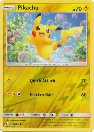 Hidden Fates - 019/068 - Pikachu - Reverse Holo