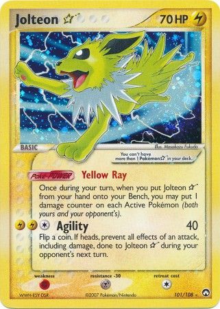 EX Power Keepers - 101/108 - Jolteon ☆ (Excellent)
