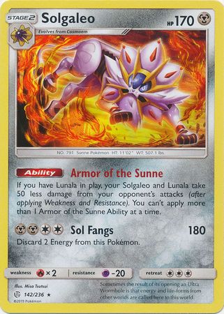 Cosmic Eclipse - 142/236 - Solgaleo - Holo