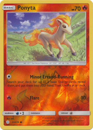 Cosmic Eclipse - 023/236 - Ponyta - Reverse Holo