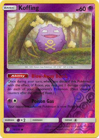 Cosmic Eclipse - 076/236 - Koffing - Reverse Holo
