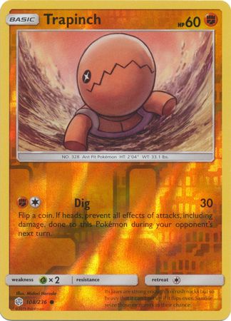 Cosmic Eclipse - 108/236 - Trapinch - Reverse Holo