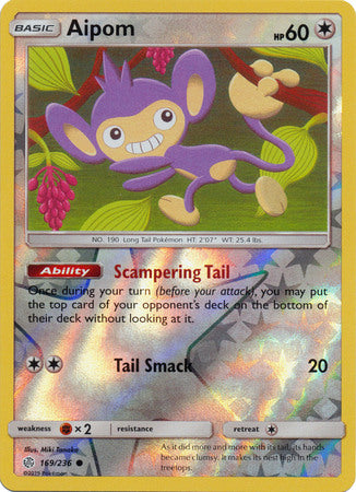 Cosmic Eclipse - 169/236 - Aipom - Reverse Holo