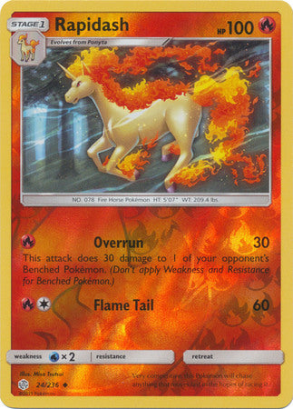 Cosmic Eclipse - 024/236 - Rapidash - Reverse Holo