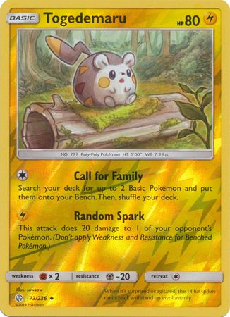 Cosmic Eclipse - 073/236 - Togedemaru - Reverse Holo