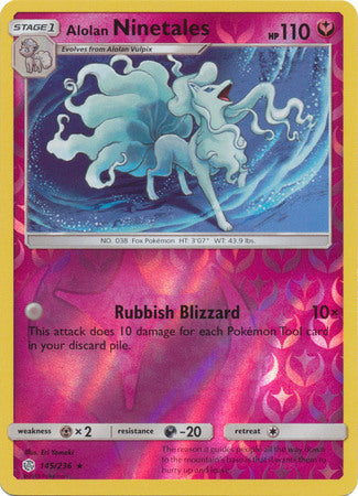 Cosmic Eclipse - 145/236 - Alolan Ninetales - Reverse Holo