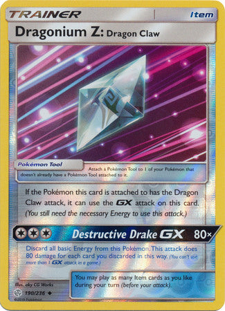 Cosmic Eclipse - 190/236 - Dragonium Z: Dragon Claw - Reverse Holo