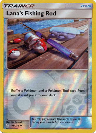 Cosmic Eclipse - 195/236 - Lana's Fishing Rod - Reverse Holo