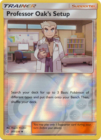 Cosmic Eclipse - 201/236 - Professor Oak's Setup - Reverse Holo