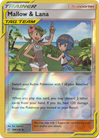 Cosmic Eclipse - 198/236 - Mallow & Lana (Tag Team) - Reverse Holo