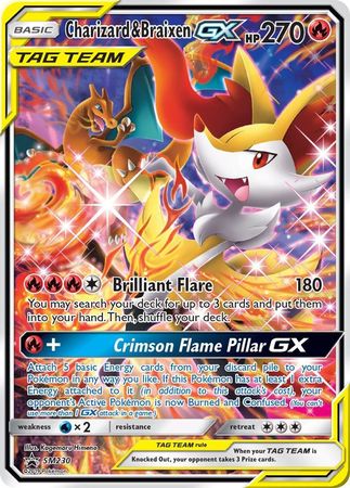 Black Star Promos - SM230 - Charizard & Braixen GX (Tag Team)