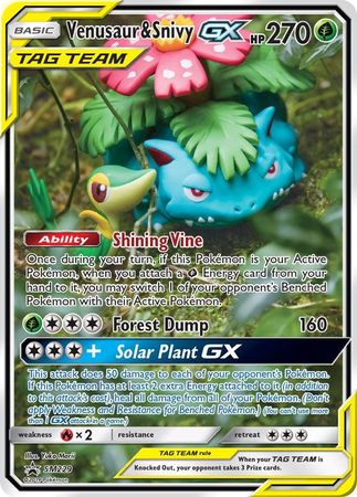 Black Star Promos - SM229 - Venusaur & Snivy GX (Tag Team)