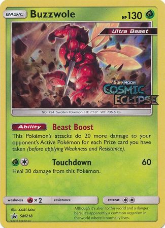 Black Star Promos - SM218 - Buzzwole - Pre-Release Holo