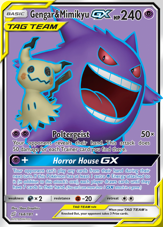 Team Up - 164/181 - Gengar & Mimikyu GX (Tag Team)