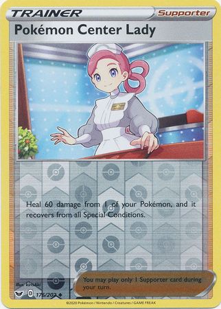 Sword & Shield - 176/202 - Pokémon Center Lady - Reverse Holo