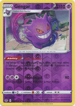 Sword & Shield - 085/202 - Gengar - Reverse Holo