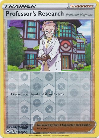 Sword & Shield - 178/202 - Professor's Research (Professor Magnolia) - Reverse Holo