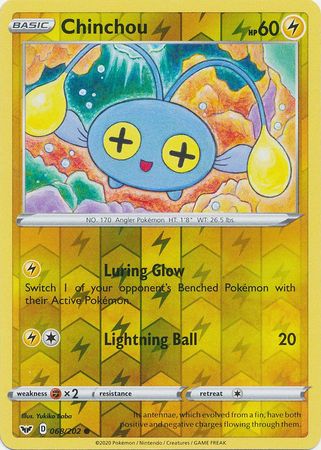 Sword & Shield - 068/202 - Chinchou - Reverse Holo