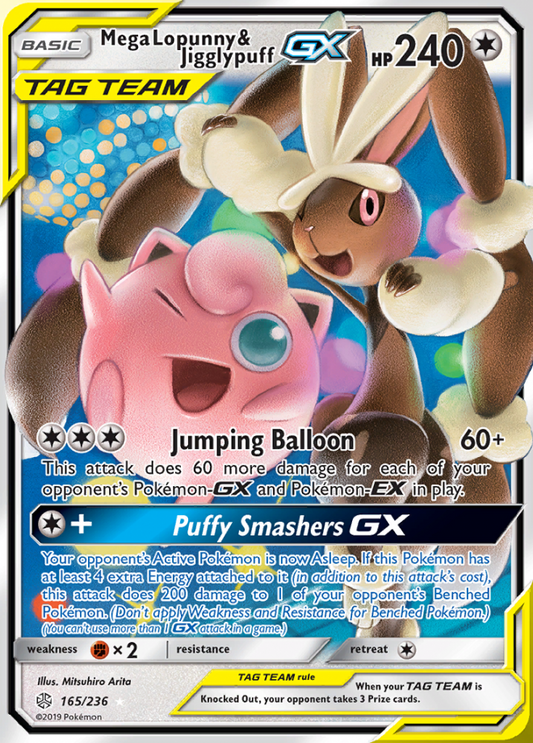 Cosmic Eclipse - 165/236 - Mega Lopunny & Jigglypuff GX (Tag Team)