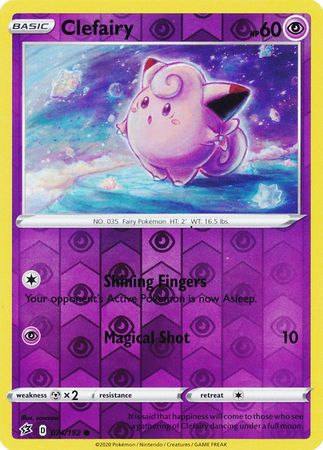 Rebel Clash - 074/192 - Clefairy - Reverse Holo