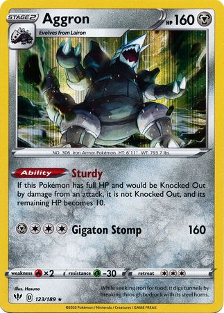 Darkness Ablaze - 123/189 - Aggron - Holo