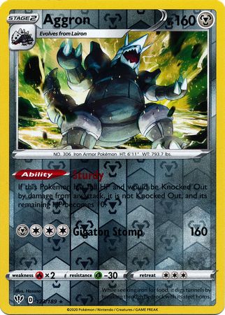 Darkness Ablaze - 123/189 - Aggron - Reverse Holo