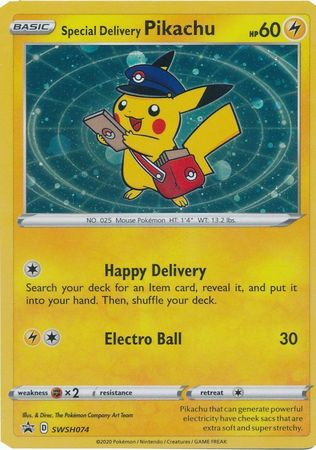 Black Star Promos - SWSH074 - Special Delivery Pikachu - Holo (Sealed)