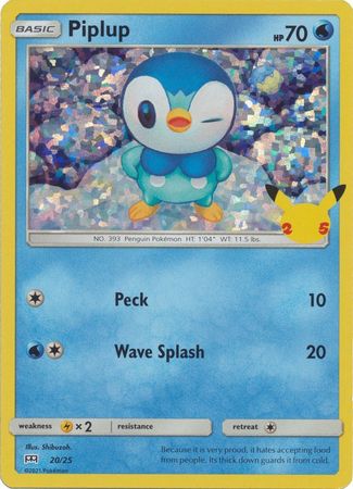 McDonald's 25th Anniversary - 20/25 - Piplup - Holo