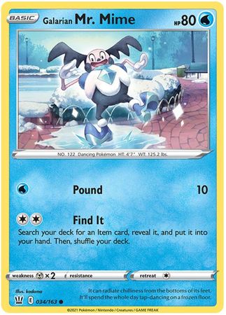 Battle Styles - 034/163 - Galarian Mr. Mime