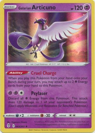 Evolving Skies - 063/203 - Galarian Articuno - Holo