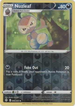 Evolving Skies - 096/203 - Nuzleaf - Reverse Holo