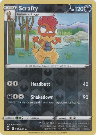 Evolving Skies - 099/203 - Scrafty - Reverse Holo