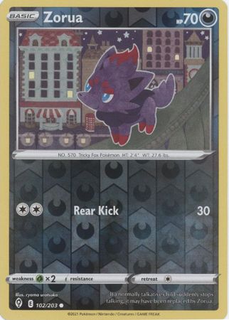 Evolving Skies - 102/203 - Zorua - Reverse Holo