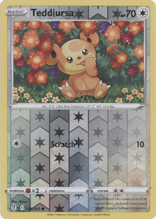 Evolving Skies - 126/203 - Teddiursa - Reverse Holo