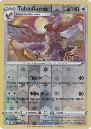 Evolving Skies - 140/203 - Talonflame - Reverse Holo