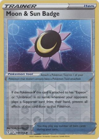 Evolving Skies - 151/203 - Moon & Sun Badge - Reverse Holo