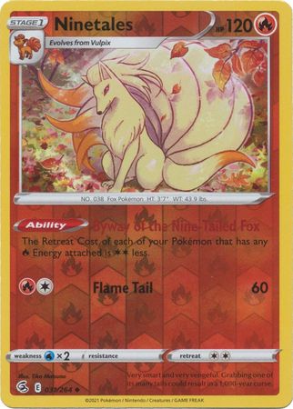 Fusion Strike - 031/264 - Ninetales - Reverse Holo