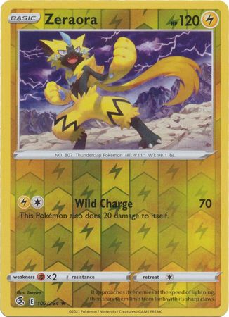 Fusion Strike - 102/264 - Zeraora - Reverse Holo