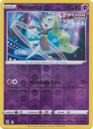 Fusion Strike - 124/264 - Meloetta - Reverse Holo