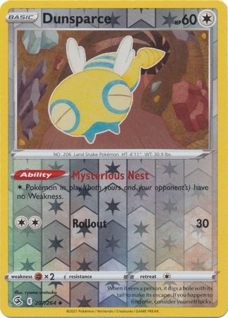 Fusion Strike - 207/264 - Dunsparce - Reverse Holo