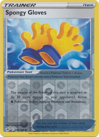 Fusion Strike - 243/264 - Spongy Gloves - Reverse Holo