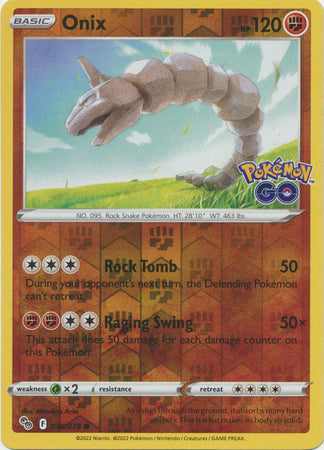 Pokémon GO - 036/078 - Onix - Reverse Holo