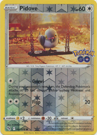 Pokémon GO - 061/078 - Pidove - Reverse Holo