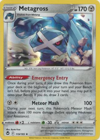 Silver Tempest - 119/195 - Metagross - Holo