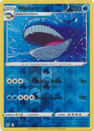 Crown Zenith - 032/159 - Wailord - Reverse Holo